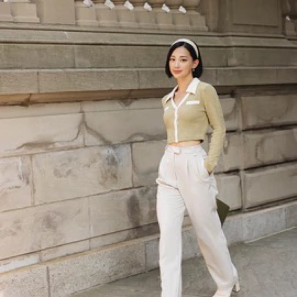 Petite Studio Gemma pants in Oatmeal SP.